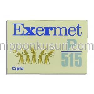 エクサーメット Exermet, ピオグリタゾン・メトホルミン 15mg/500mg 箱 (Cipla) 箱
