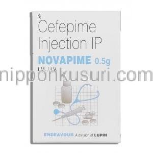 ノバピーム Novapime, マキシピーム, セフェピム 0.5m 注射 (Lupin) 箱