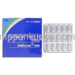 シェルカル Shelcal, カルシウム/ ビタミン D3 250 mg /125 iu （エルダー製薬）