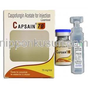 カプサイン Capsain, キャンシダス ジェネリック, カスポファンギン酢酸塩 70mg 注射
