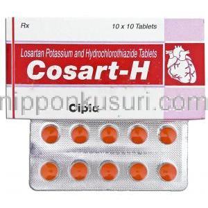 ロサルタン・ヒドロクロロチアジド, 合剤 ,Cosart-H, 50MG/ 12.5MG錠