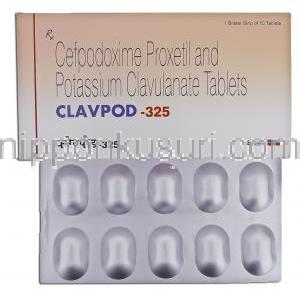 セフポドキシムプロキセチル / クラブランカリウム配合, Clavpod,  200MG / 125MG 錠 (Alkem)