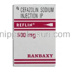 レフリン Reflin, セファメジン ジェネリック, セファゾリン 500mg, 注射 箱