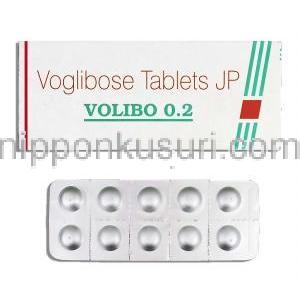ボリボ Volibo 0.2, ベイスン ジェネリック, ボグリボース 0.2mg 錠 (Sikkim)