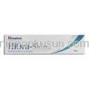 ヒマラヤ Himalaya HiOra-Shine アーユルベーダ処方ハーブ配合ホワイトニング　歯磨き粉 箱