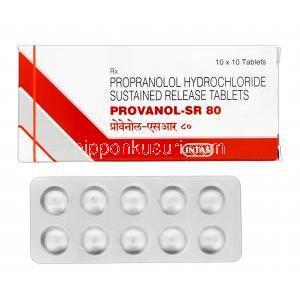 プロバノールSR　80，インデラルジェネリック，プロプラノール 80mg　徐放性錠