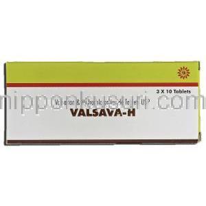 バルサバＨ Valsava-H, バルサルタン・ヒドロクロロチアジド配合, 160mg /12.5 mg, 錠 箱