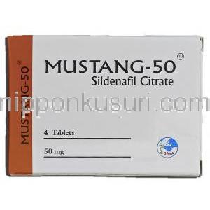ムスタン-50 Mustang-50, シルデナフィル, 50mg, 錠 箱