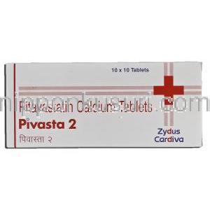 ピバスタ2  Pivasta 2, ベターコレステロール ジェネリック, ピタバスタチン, 錠 箱
