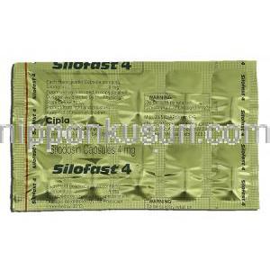 シロファスト8 Silofast 4, ユリーフ ジェネリック, シロドシン, 4mg, カプセル 包装