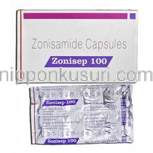 ゾニセップ100 Zonisep 100, エクセグラン ジェネリック, ゾニミド, 100mg, カプセル