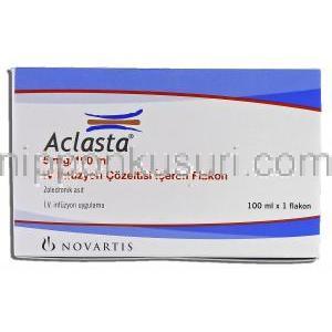 アクラスタ Aclasta, ゾレドロン酸 5mg 100ml 注射, 箱