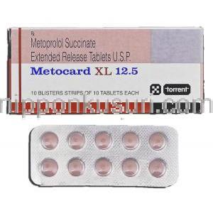 メトカードXL Metocard XL 12.5,  Toprol XL, セロケン/ロプレソール ジェネリック, 12.5mg, 錠