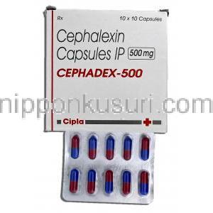 セファデックス-500 Cephadex-500, ケフレックス ジェネリク, セファレキシン, 500mg, カプセル