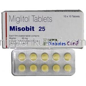 ミソビット25 Misobit 25, セイブル ジェネリック, ミグリトール 25mg, 錠