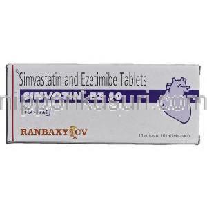 シムボチンEZ Simvotin EZ 10, バイトリン ジェネリック, エゼチミブ・シンバスタチン合剤, 10mg, 錠