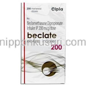 ベクロメタゾン, Beclate,200mcg 200md 吸入剤 (Cipla)