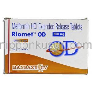 リオメットOD Riomet OD, メトホルミン ER, 850mg, 錠 箱