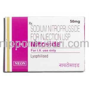 ニトサイド Nitoside, ニトプロ持続静注液, ニトロプルシドナトリウム, 50mg 注射