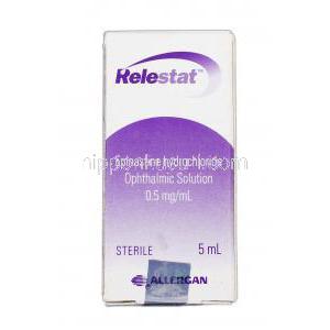リレスタット Relestat Eyedrop 5ml, エレスタット ジェネリック, エピナスチン, 0.5mg/ ml, 点眼薬, 箱