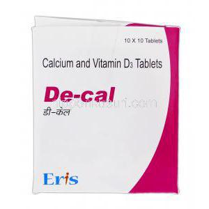 デ-カル De-cal, カルシマックス ジェネリック, カルシウム500mg Vitamin D3 250 iu, 錠, 箱