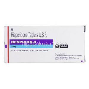 レスピドン-3 Respidon-3, リスパダール ジェネリック, リスペリドン, 3mg, 錠, 箱