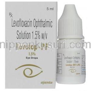 レボフロキサシン, Levotop-PF, 1.5% w/v  5ML 点眼薬 (Ajanta pharma)