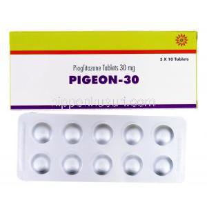 ピジョン30 Pigeon 30, アクトス ジェネリック, ピオグリタゾン 30mg 錠