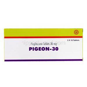 ピジョン30 Pigeon 30, アクトス ジェネリック, ピオグリタゾン 30mg 錠, 箱
