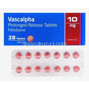 バスカルファ Vascalpha, フェロジピン ジェネリック, フェロジピン  10mg, 持続性錠