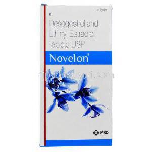 ノベロン Novelon, デソゲストレルエチニルエストラジオール, 0.15mg 0.03mg 錠, 箱