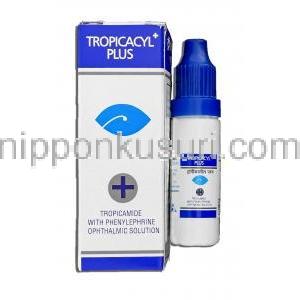トロピカミド / フェニレフリン塩酸塩, Tropicacyl Plus,  0.8%/ 5% 5ML 点眼薬 (Sunways)