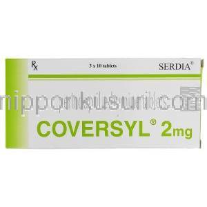 コバシル2 Coversyl 2, ペリンドプリ 2mg, 錠, 箱