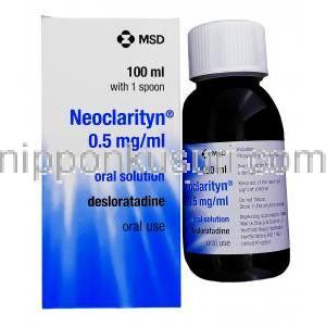 ネオクラリチン Neoclarityn, デスロラタジン  0.5m/mll 100ml 経口服用液
