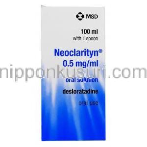 ネオクラリチン Neoclarityn, デスロラタジン  0.5m/mll 100ml 経口服用液 箱