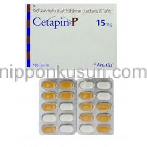 Cetapin P, Generic ACTOplus MET, BioDib-M15, ピオグリタゾン/メトホルミン 箱 15 mg