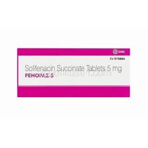フェノパズ-5 Fenopaz-5、ジェネリックベシケア、ソリフェナシンコハク酸5mg　箱