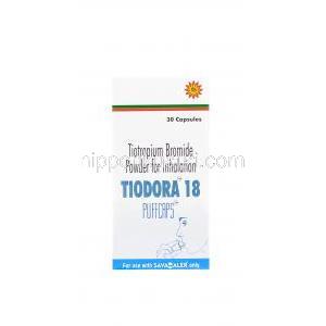 チオドラ18　Tiodora18、ジェネリックスピリーバ、チオトロピウム臭化物18mcg　箱ラベル