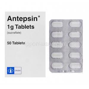 アンテプシン　Antepsin、ジェネリックカラフェイト　Carafate、スクラルファート1g