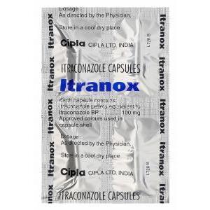 イトラノックス　Itranox、ジェネリックイトラコナゾール、イトラコナゾール100mg　包装