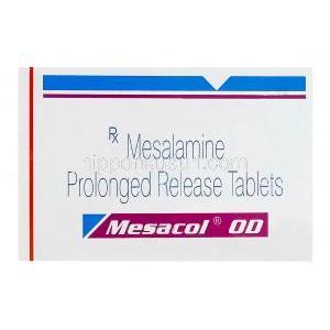 Mesacol OD　メサコール、ジェネリックアサコール、メサラミン1.2mg 箱