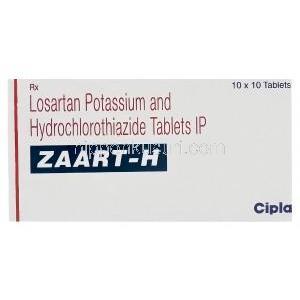 Zaart-H ザートH、ジェネリックハイザール、ロサルタンカリウム50mg、ヒドロクロロチアジド12