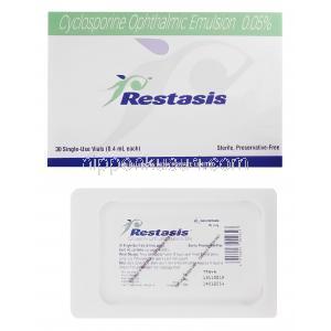 Restasis　レスタシス、シクロスポリン点眼エマルジョン0.05％