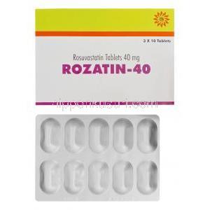 Rozatin-40　ロザチン、ジェネリッククレストール、ロスバスタチン40mg　