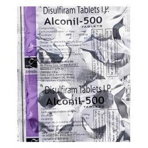 アルコニル　Alconil-500　、ジェネリックアンタビュース、ジスルフィラム500mg　包装シー
