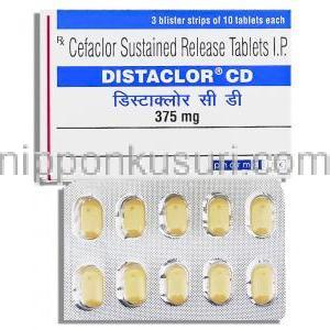 ディスタクロール Distaclor CD, ジェネリックケフラール, セファクロル 375mg カプセル (Baroque Pharma)