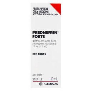 プレドネフリン・フォルテ点眼薬、　フォルテアイ酢酸プレドニゾロン10mgとフェニ