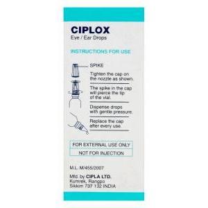 シプロックス　Ciplox、シプロフロキサシン点耳/点眼薬0.3％ 5ml 製造会社