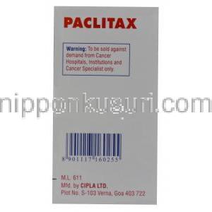 Paclitaxインジェクション、ジェネリックタキソール、16.7mlあたりパクリタキセル注射液100mg