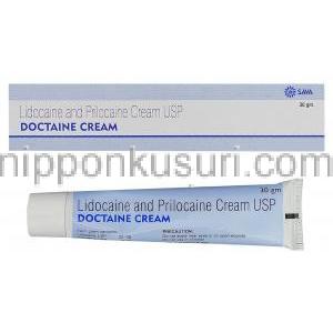 ドクタイン クリーム 30g, Doctaine Cream（エムラクリーム ジェネリック）リドカイン 25mg/ プリロカイン 25mg 配合